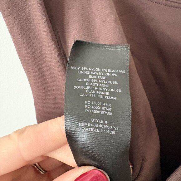 Aritzia Babaton Contour Squareneck Romper Chocolate Brown Size Small - Picture 6 of 6